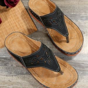 Black Openwork Sandal